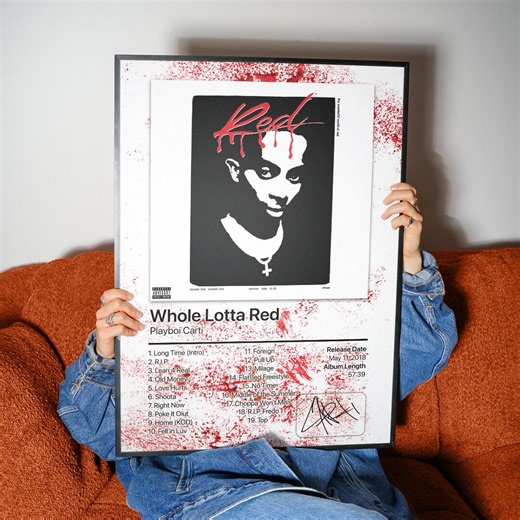 Carti Whole Lotta Red Album Cover Poster Alternate | Music Rap Poster - Etsy