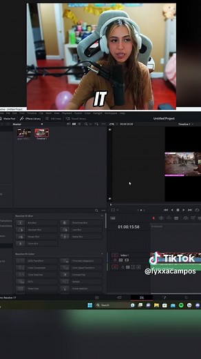 Davinci resolve free editing software short tutorial for turning gameplay into tiktoks! #smallstreamertip #streamertips #howtogrowontwitch #streameradvice #editingtutorial