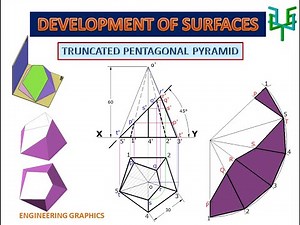 Development of Surfaces - Truncated Pentagonal Pyramid (Problem-7)
