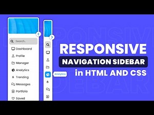 Responsive Navigation Sidebar In HTML And CSS | Side Navbar ‪@WebKitCoding‬