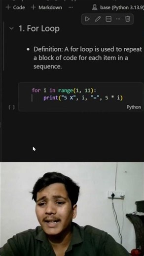 Python For Loop Explained 🔥 Print Any Table in Python! 🐍 #Shorts
