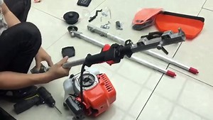 5 in 1 Weed Eater Gas Powered, 52CC Gas Weed Wacker,Lightweight Petrol Weed Trimmer,2-Stroke Hedge Trimmer,Chainsaw Brush Cutter,Cordless Grass Shear Handheld Trimmers for Lawn Care (Orange)