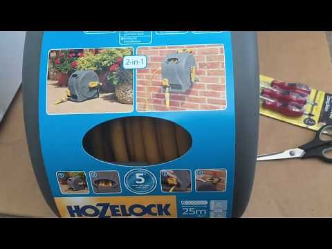 Hozelock 2-in-1 garden hose 25m unboxing and demo on how to assemble