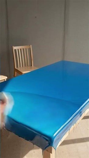 Transform into a Glossy Epoxy Work of Art!#EpoxyResinTable#TableMakeover#InteriorDesign#shorts