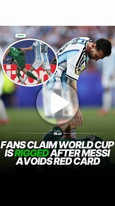 World Cup fans took to social media to claim the tournament is rigged after Lionel Messi avoided a red card for a stamp on an opponent. The superstar then went on to score a stunning hat-trick in Argentina's 3-0 victory over Algeria in Kansas City on Tuesday night. But Messi quickly became embroiled in controversy after he appeared to stamp on the calf and Achilles area of Algeria's Aissa Mandi from behind while he tried to make a tackle. Mandi went down and looked to be in pain before replays s