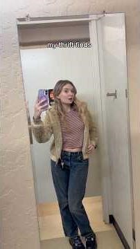 realistic trying on my thrift finds! (lots of Y2K & Brandy Melville)