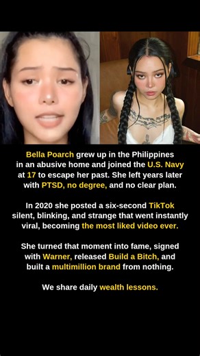 Success Money Wealth | Bella Poarch grew up in the Philippines facing significant hardship before joining the United States Navy at seventeen to change her... | Instagram