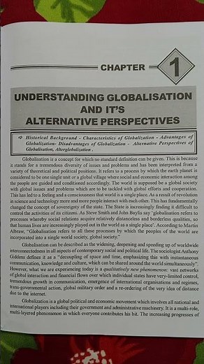 Understanding globalisation and it's alternative perspective