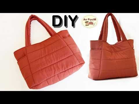 My First Puffer Tote Bag! | Beautiful Design with Side Pockets