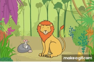 Lion and the mouse on Make a GIF
