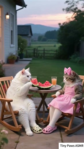 Cut Cat Dating asmr | Watermelon Juice Romance | Relaxing Animal Sounds