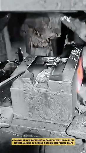 Engine Block Manufacturing Process with a Press Bending Machine in a Factory