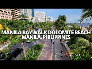 Exploring Manila Baywalk Dolomite Beach in Manila, Philippines Walking Tour #dolomitebeach #manila