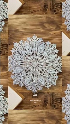 Handmade crochet tablecloth free tutorial.