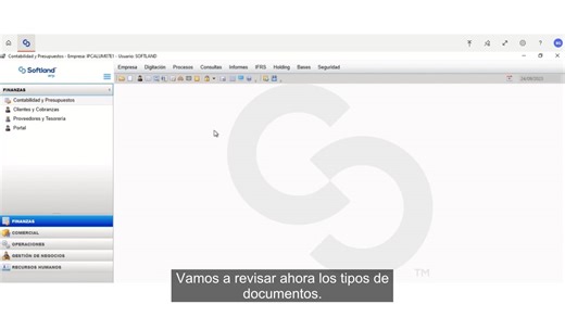 Tipos de documentos en Softland