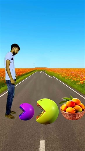 I jump on monster Pac-Man vs big monster Pac-Man game over #shorts #youtubeshorts