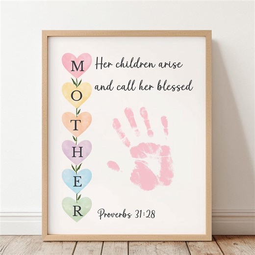Mothers Day Bible Craft, Printable Mom Handprint Art, Christian Sunday School Activity, Christian Mothers Day Handprint Art, Toddlers Craft - Etsy UK