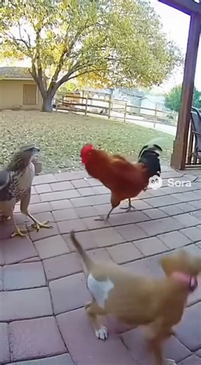 Chicken Fights Off Hawk Attack (Caught on Ring Camera)