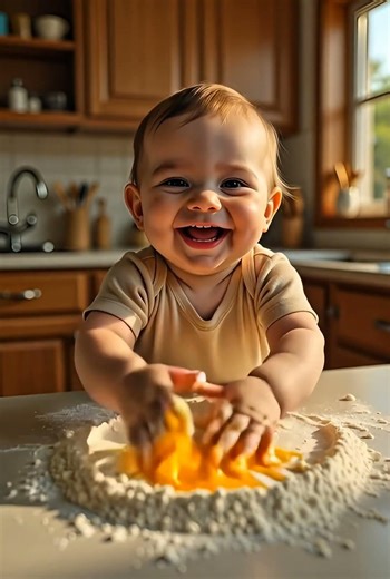 Little Chef: Baby’s Big Cooking Triumph. #BabyCooking #CuteBaby #CookingFun #ShortStory