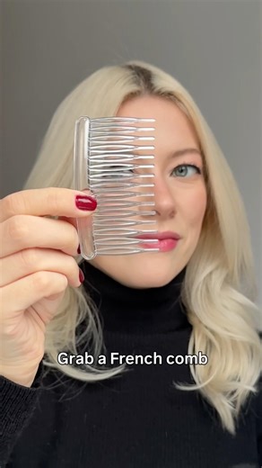 Hair tutorial for voluminous hairstyle with a French comb #hairstyle #hairtutorial #frenchtwist