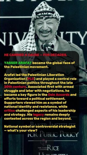 Arafat: Revolution, Diplomacy, and Conflict #YasserArafat #Palestine #MiddleEast #politicalhistory