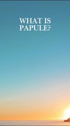 What is Papule? #papule #medicalterminology #dermatology