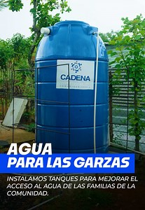 Tanques de agua en Dos Mares, Las Garzas para 5,000 personas
