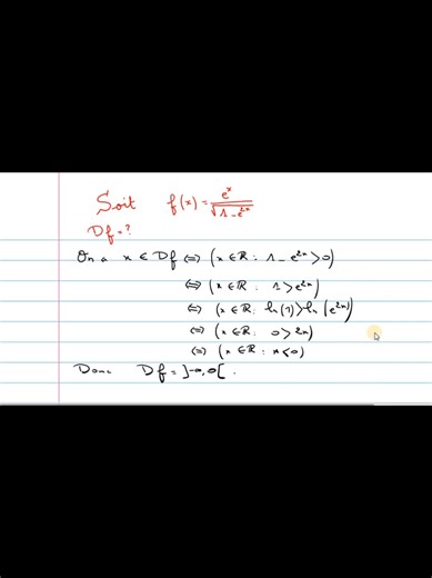 domaine de définition d'une fonction exponentielle#bac2025❤ #bacmaroc #bac2024 #math
