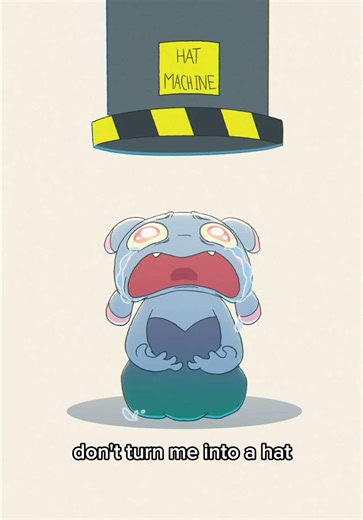 Cute Japanese Animation with a Hat Machine