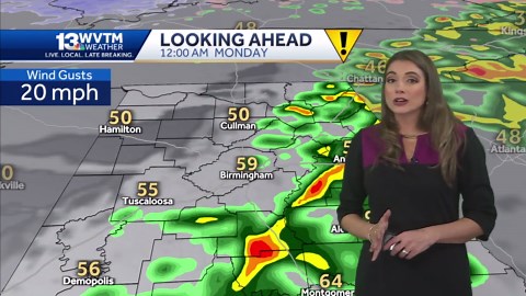 Alabama Impact Weather: Wind and storms in the forecast Sunday, The weather turns very cold Monday with flurries