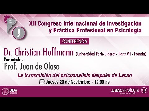 La transmisión del psicoanálisis según Lacan - Dr. Christian Hoffman