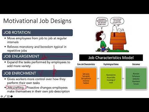 Motivation - Job design and goals