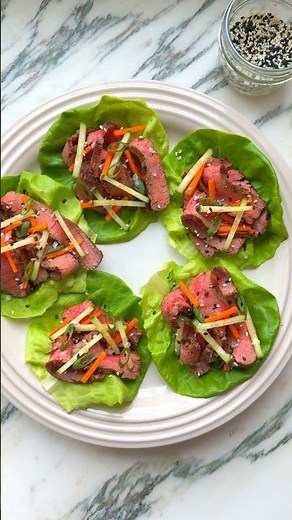 Hoisin Flank Steak Lettuce Wraps Recipe