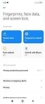 How to change Screen lock Password