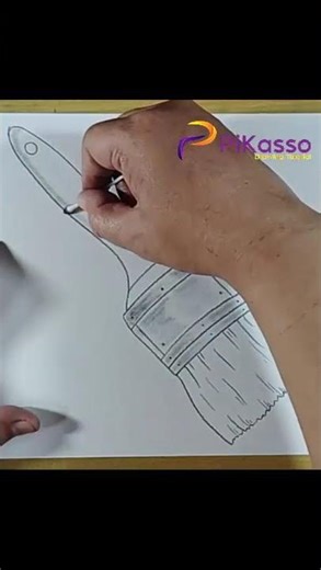 How to Shade a Paint Brush Drawing Easy in Less Than One Minutes