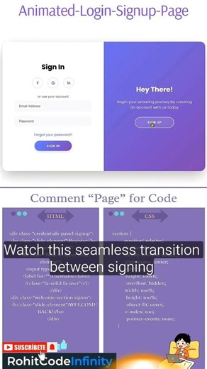 Animated Login Page Using HTML CSS & JavaScript | Modern UI
