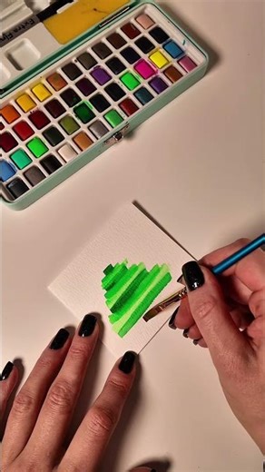 DIY Easy Watercolor Christmas Tree Card | Simple Holiday Art 🎄✨ #cristmasdecor #diy