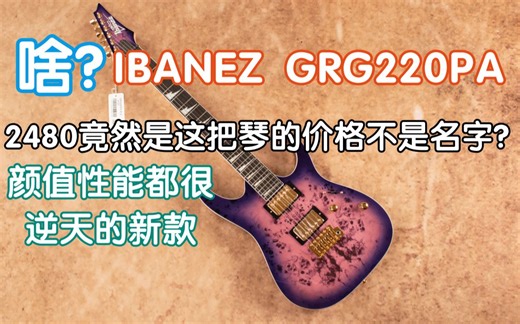 啥？颜值性能都这么逆天的IBANEZ新款 2480竟然是价格不是名字？IBANEZ GRG220PA开箱测评 我在农村卖吉他 依班纳电吉他