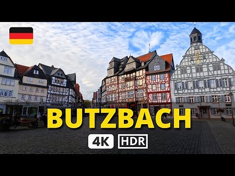 🥰 Discover BUTZBACH in Germany! (Walking Tour through the Old Town and more... in 4K 60 fps UHD) 👏🏼