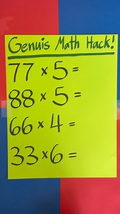 Geniuses love this math trick #reels #math #hack | At Home with Jennie and Nick