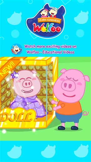 Doll play date! 💖 Watch Wolfoo and Lucy kindly join Nancy for some imaginative dollhouse fun. Sharing playtime and making new friends is always a blast! #learnkindness #sharingiscaring #WolfooFamily #WolfooAFriendForEveryFamily #Wolfoo #playdoll" | Wolfoo Kids Cartoon
