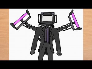 Como dibujar a Big Tv Man Astro mejorado de Skibidi Toilet 77 part 3
