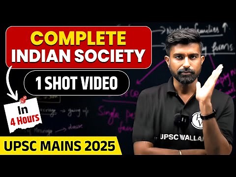 Complete Indian Society for UPSC Mains in 1 video | One-Stop Marathon Class | PWOnlyIAS