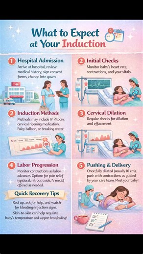 Being induced can feel overwhelming—but knowing what to expect can make it feel a little less scary. Every induction looks different, and your care team will guide you each step of the way 🤍 #laboranddelivery #pregnanttiktok #inducelabor #fyp