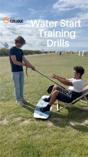 Kitesurfing Waterstart Body Position Practice (on Land) #kitesurfing #learning #kitecollege