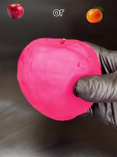 TRY TO GUESS, APPLE OR ORANGE? ☺️ #asmr #quiz #orange #APPLE