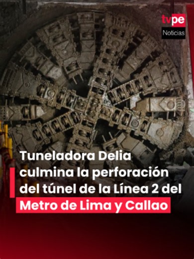 🚇🎉 La tuneladora Delia culminó la perforación del túnel de la Línea 2 del Metro de Lima y Callao al llegar a la futura estación Insurgentes, en Bellavista. 📍 Tras recorrer 14.3 kilómetros desde la estación San Juan de Dios, se completó la excavación de esta importante infraestructura, que permitirá conectar Ate y el Callao en solo 45 minutos. 🚆 Este avance acerca al país a contar con un transporte moderno, seguro y eficiente que beneficiará a miles de peruanos. ▶️ Mira el video y conoce todo