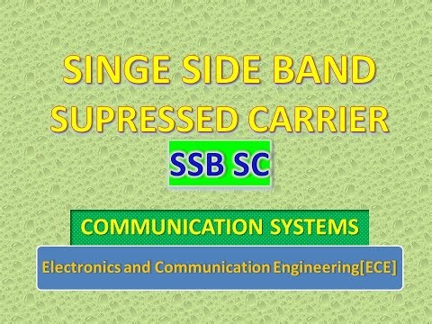 Single Side Band Suppressed Carrier [SSB SC]