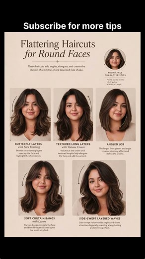 Best Haircuts for Round Face 😍 Look Slim Instantly!