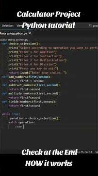 Calculator Project tutorial for beginners in Python. Comment if you don't understand anything